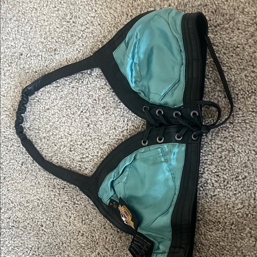 Harley-Davidson Black and Teal Bikini Top